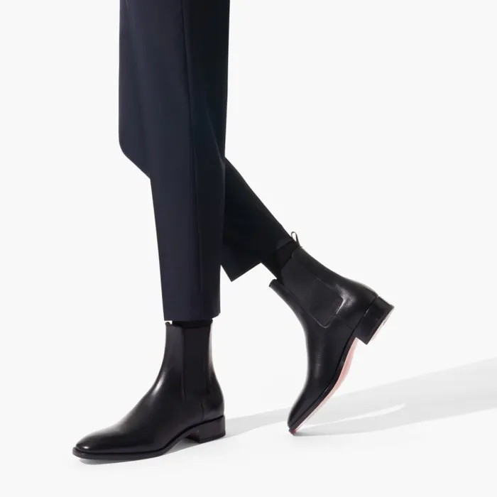 Men Samson Boots 8211 Calf Leather 8211 Black Christian Louboutin Boots