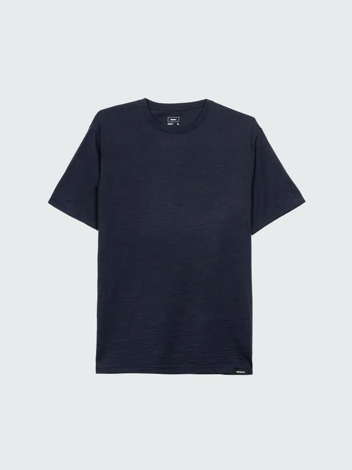 Men Seeker Merino TShirt Navy Finisterre Base Layers and Underwear