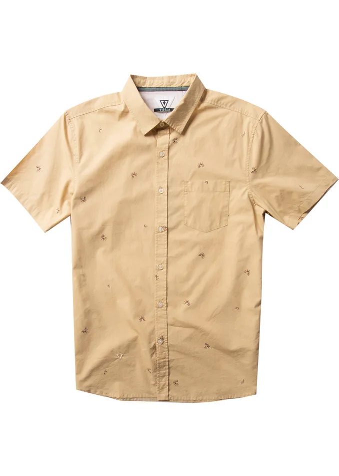 Men Shirts and Flannels Vissla Plasma Eco Ss Shirt Gold