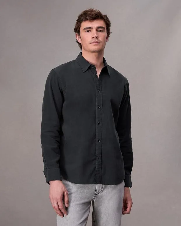 Men Shirts Rag and Bone Finch Corduroy Shirt Black