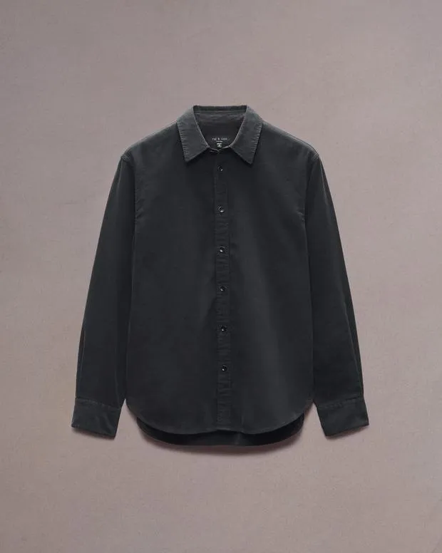 Men Shirts Rag and Bone Finch Corduroy Shirt Black