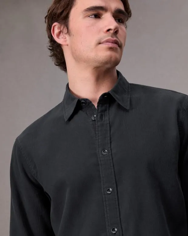 Men Shirts Rag and Bone Finch Corduroy Shirt Black