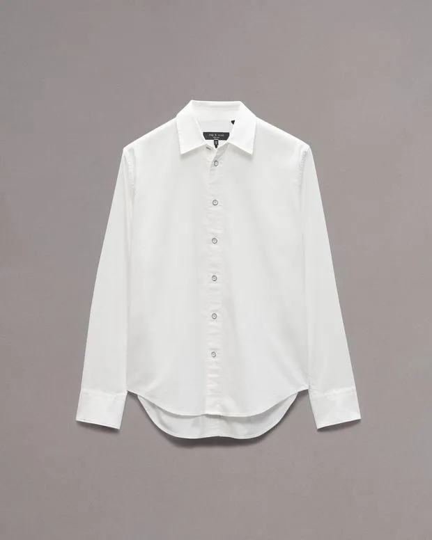 Men Shirts Rag and Bone Tomlin CottonBlend Shirt White