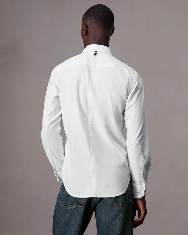 Men Shirts Rag and Bone Tomlin CottonBlend Shirt White