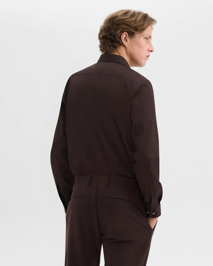 Men Shirts Theory Sylvain Shirt In Good Cotton Hickory