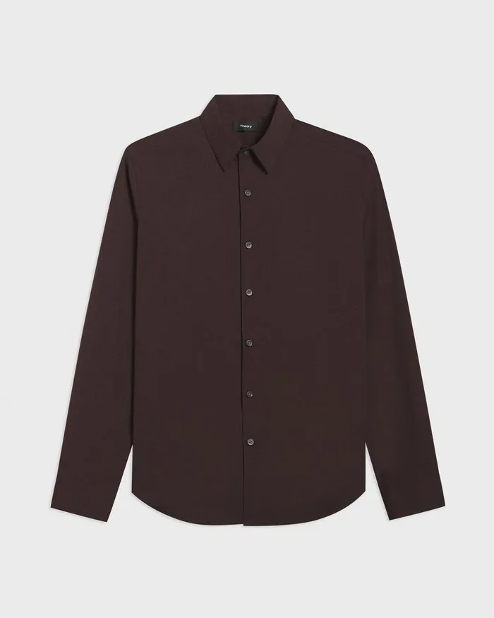 Men Shirts Theory Sylvain Shirt In Good Cotton Hickory