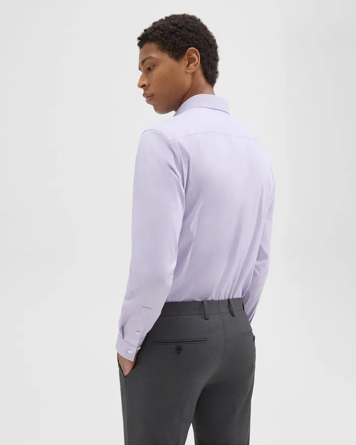 Men Shirts Theory Sylvain Shirt In Good Cotton Soft Iris