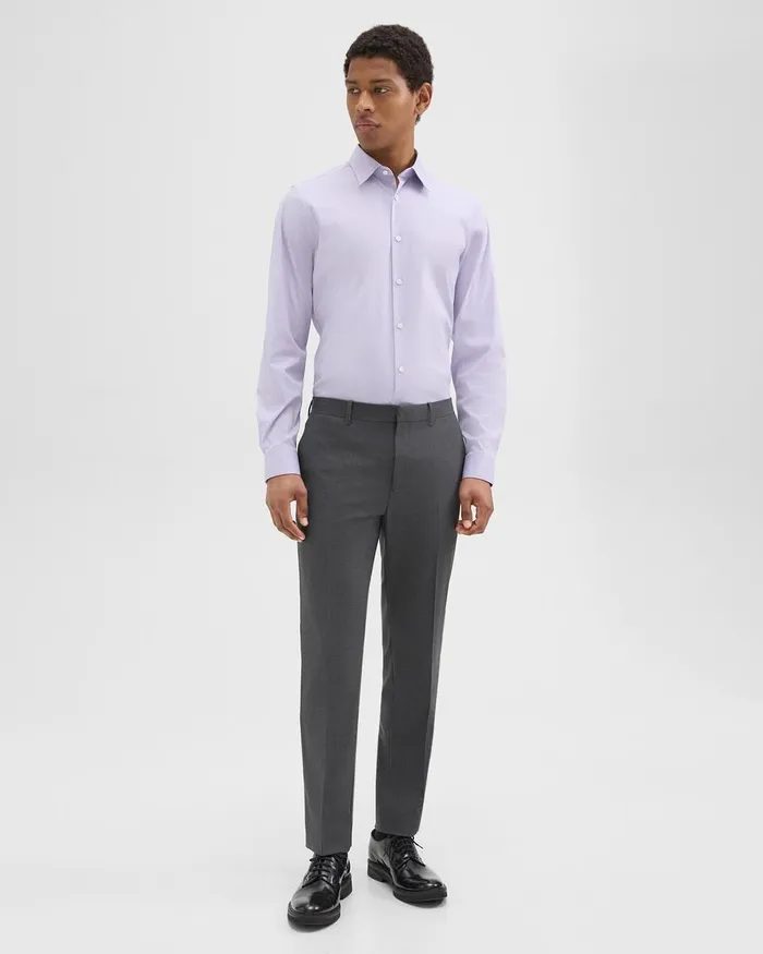 Men Shirts Theory Sylvain Shirt In Good Cotton Soft Iris