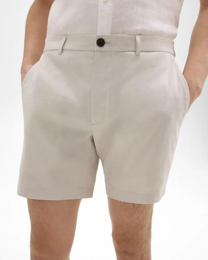 Men Shorts Theory Curtis 7quot Drawstring Short In Good Linen Sand