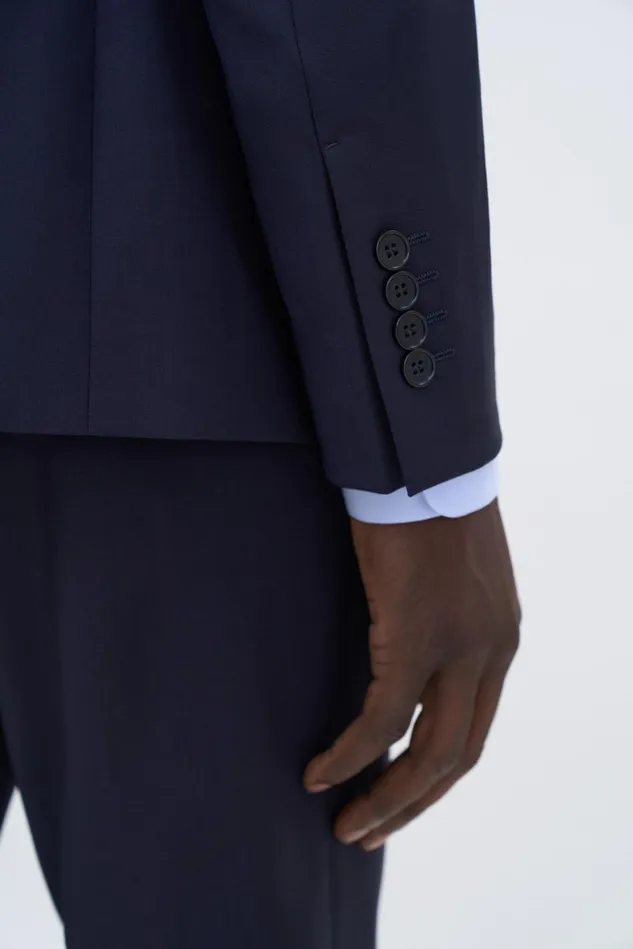 Men Slim Wool Blazer Dark Navy Filippa K Tailoring