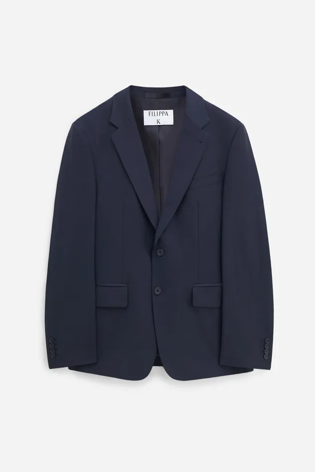 Men Slim Wool Blazer Dark Navy Filippa K Tailoring
