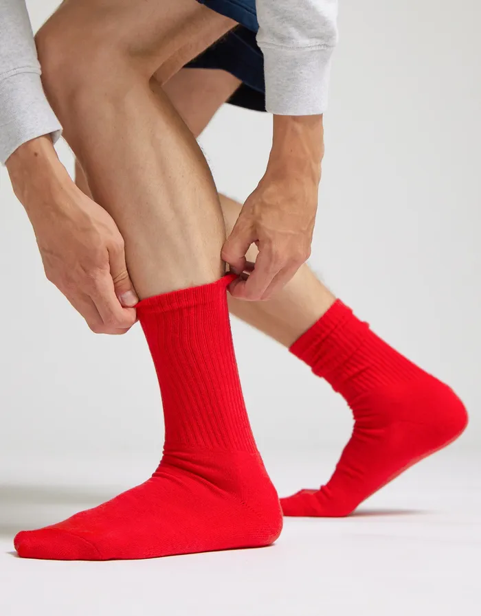 Men Socks Colorfulstandard Organic Active Sock 8211 Raspberry Pink