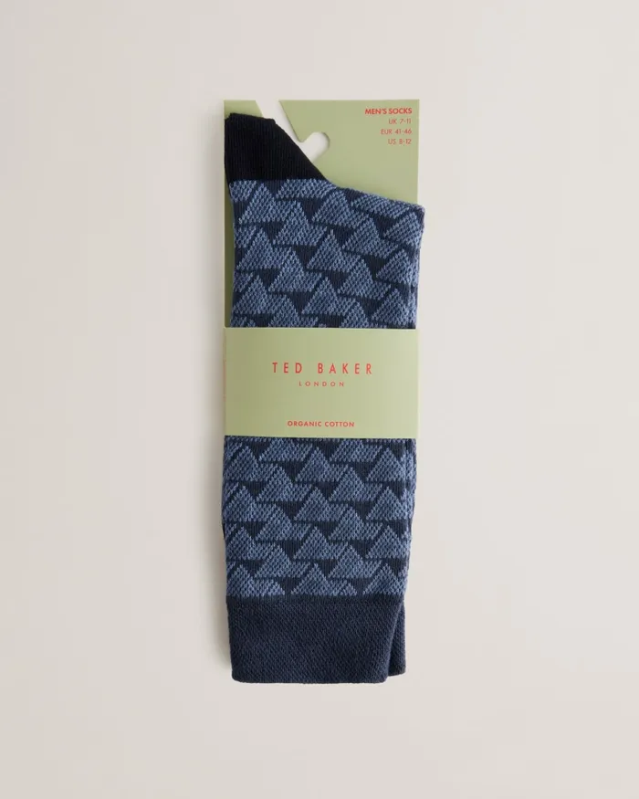 Men SOKKSEV 8211 Tonal Geometric Patterned Socks Blue Ted Baker Socks Men SOKKSEV 8211 Tonal Geometric Patterned Socks Blue Ted Baker Socks