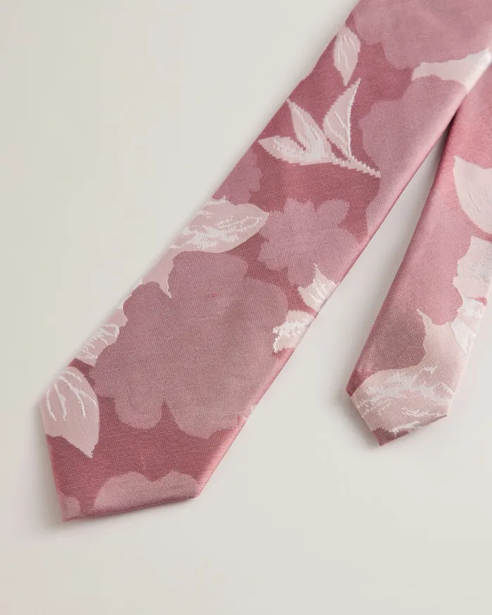 Men SPIKES 8211 Floral Silk Tie Pink Ted Baker Ties and Bowties