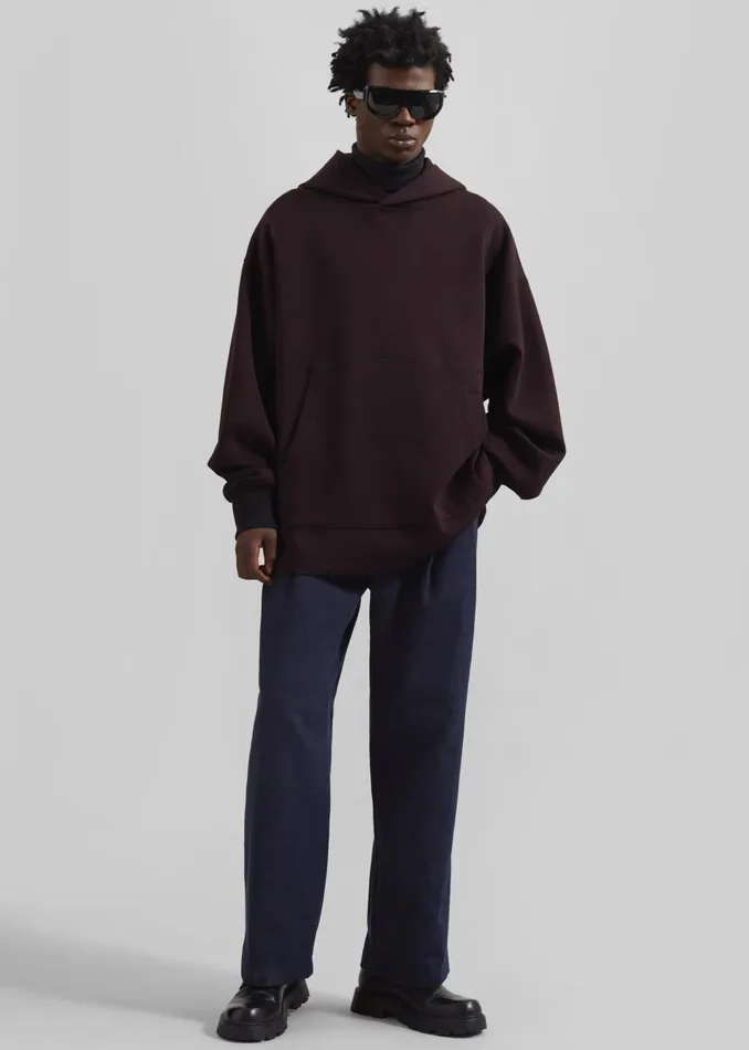 Men Stephen Pleated Denim Trousers 8211 Navy The Frankie Shop Bottoms
