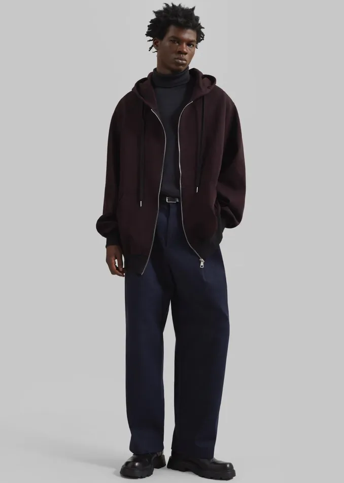 Men Stephen Pleated Denim Trousers 8211 Navy The Frankie Shop Bottoms