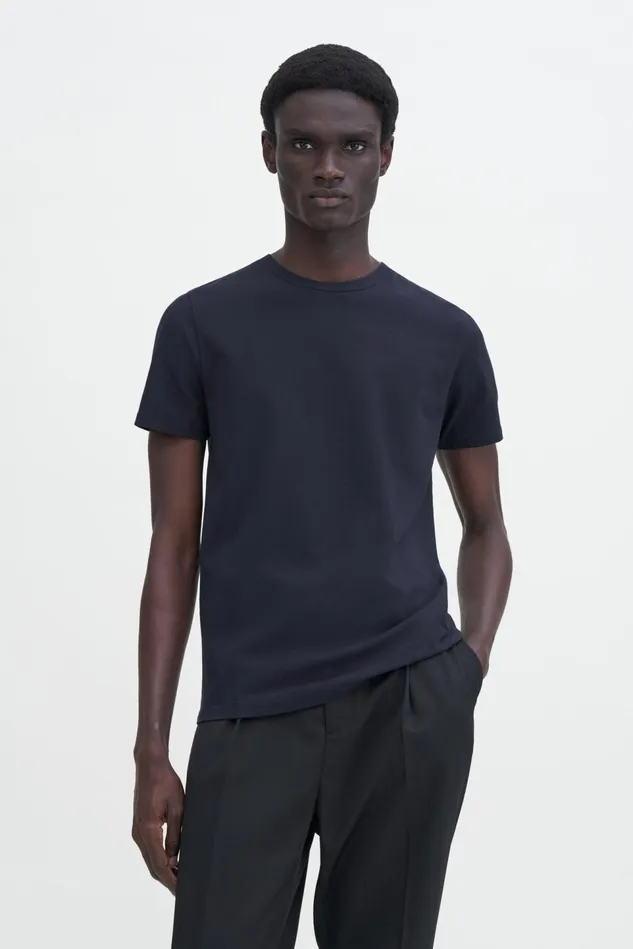 Men Stretch Cotton Tee Navy Filippa K TShirts