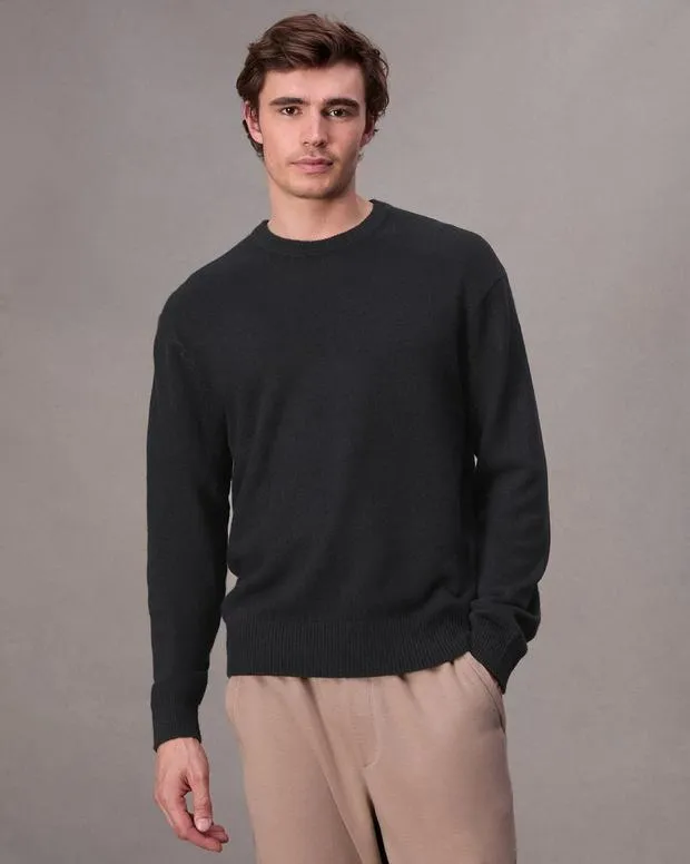 Men Sweaters Rag and Bone Downing Cashmere Sweater Black