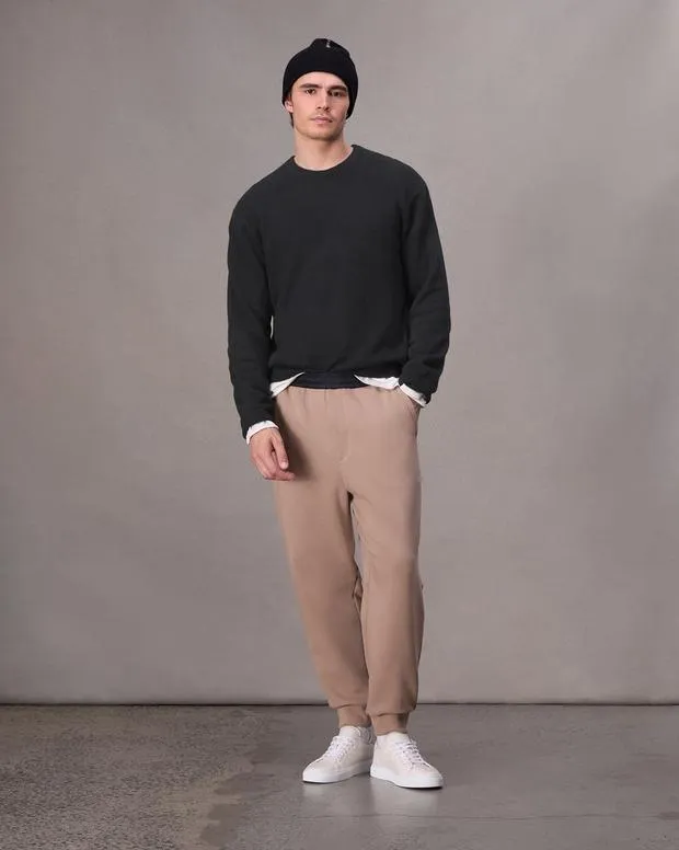 Men Sweaters Rag and Bone Downing Cashmere Sweater Black