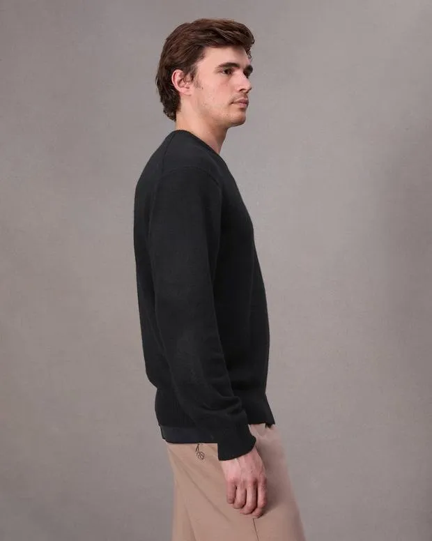 Men Sweaters Rag and Bone Downing Cashmere Sweater Black