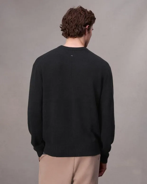 Men Sweaters Rag and Bone Downing Cashmere Sweater Black