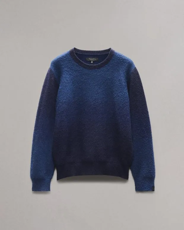 Men Sweaters Rag and Bone Downing Crewneck Sweater Navy Multi