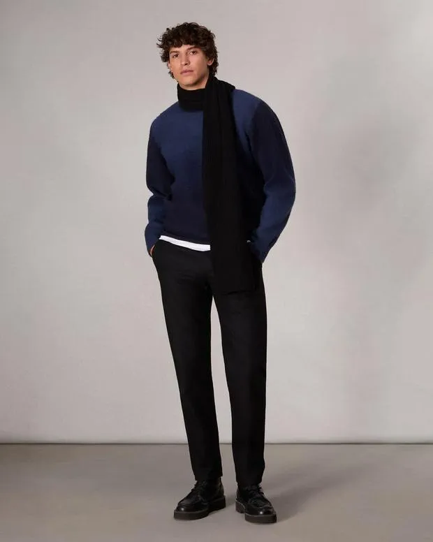 Men Sweaters Rag and Bone Downing Crewneck Sweater Navy Multi