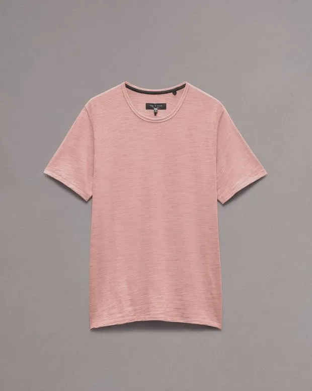 Men TShirts and Henleys Rag and Bone Classic Flame TShirt Rose Pink