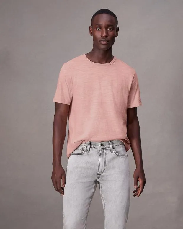 Men TShirts and Henleys Rag and Bone Classic Flame TShirt Rose Pink