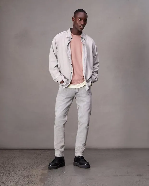 Men TShirts and Henleys Rag and Bone Classic Flame TShirt Rose Pink