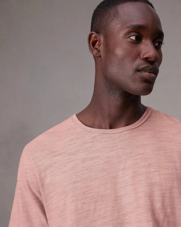 Men TShirts and Henleys Rag and Bone Classic Flame TShirt Rose Pink