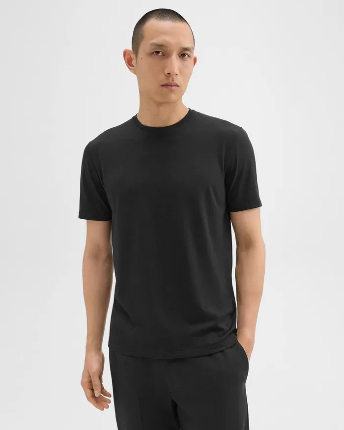 Men TShirts Polos Theory Dorian Tee In Active Knit Black
