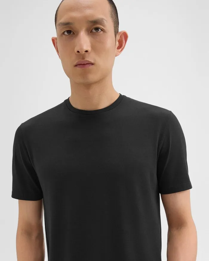 Men TShirts Polos Theory Dorian Tee In Active Knit Black