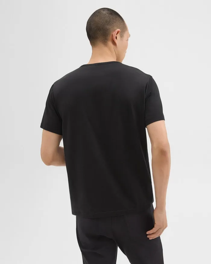 Men TShirts Polos Theory Precise Tee In Pima Cotton Jersey Black