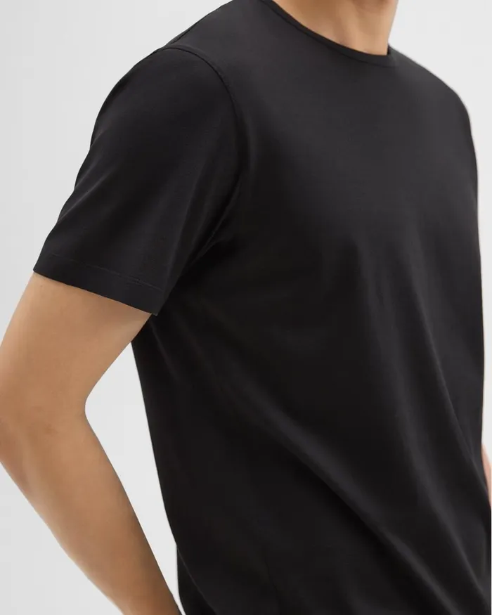 Men TShirts Polos Theory Precise Tee In Pima Cotton Jersey Black