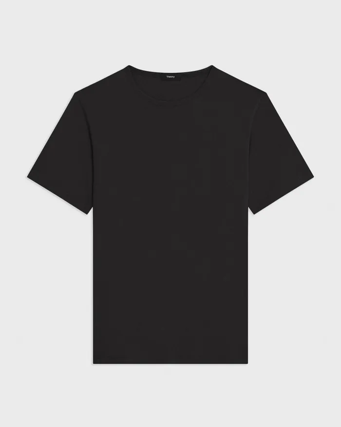 Men TShirts Polos Theory Precise Tee In Pima Cotton Jersey Black