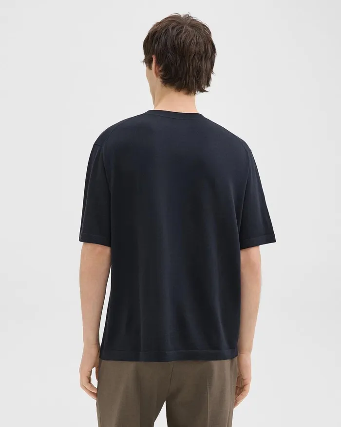 Men TShirts Polos Theory Relaxed Tee In Regal Wool Navy