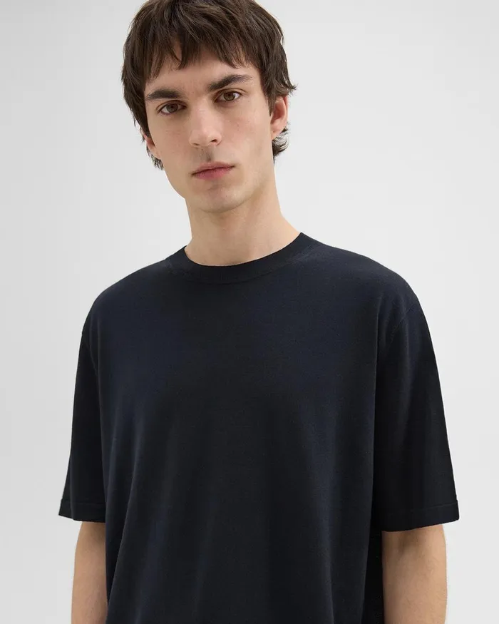 Men TShirts Polos Theory Relaxed Tee In Regal Wool Navy