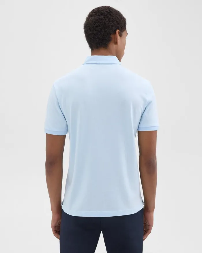 Men TShirts Polos Theory Tailored Polo Shirt In Function Piqueacute Skylight