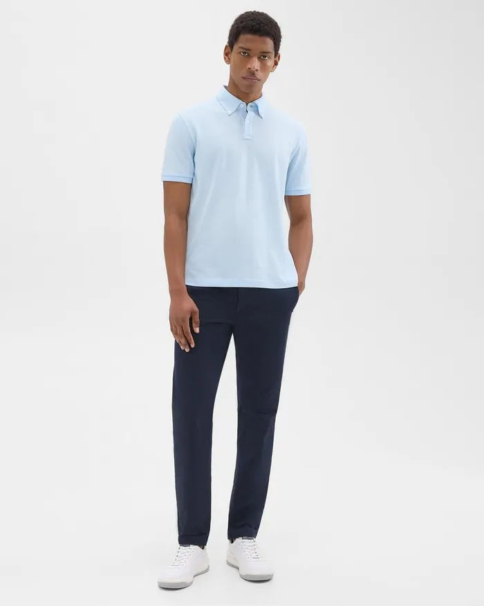 Men TShirts Polos Theory Tailored Polo Shirt In Function Piqueacute Skylight