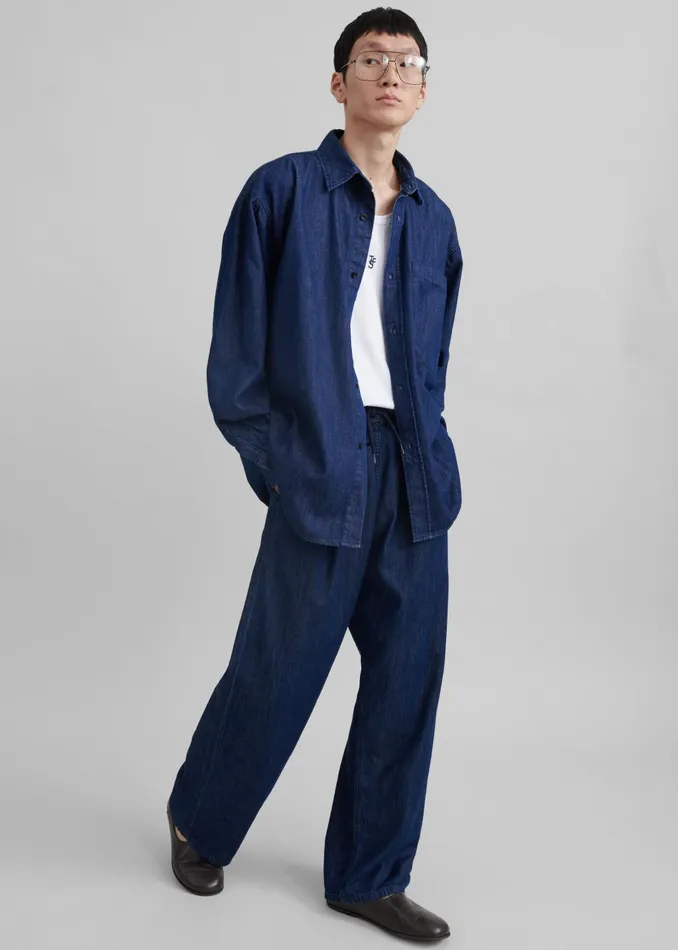 Men Tanner Denim Pants 8211 Raw Wash The Frankie Shop Bottoms