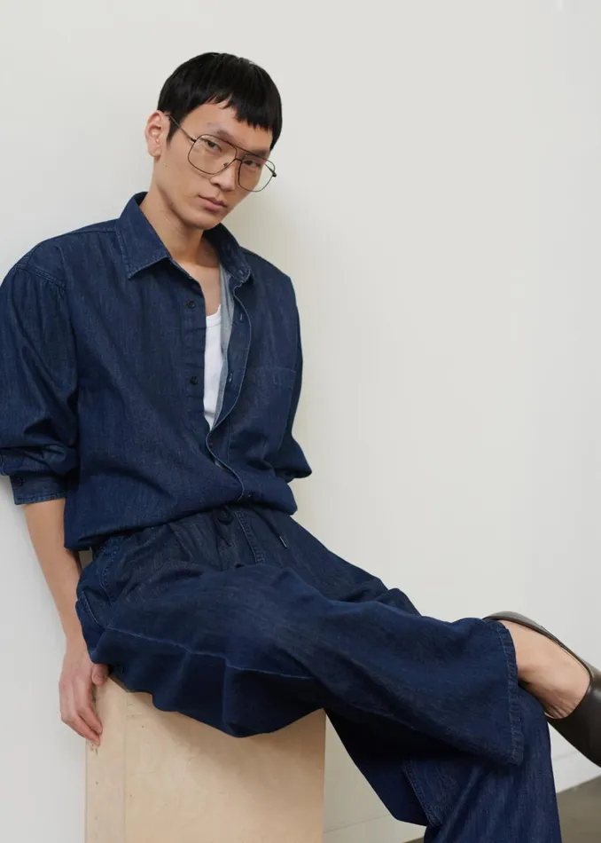 Men Tanner Denim Shirt 8211 Raw Wash The Frankie Shop Tops