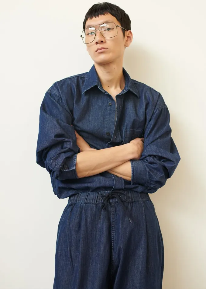 Men Tanner Denim Shirt 8211 Raw Wash The Frankie Shop Tops