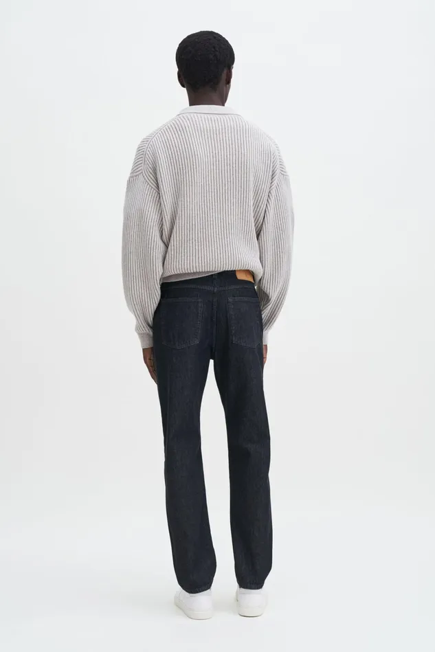 Men Tapered Cropped Jeans Washed Black Filippa K Jeans