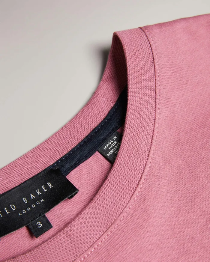 Men TYWINN 8211 Short Sleeve Regular Fit Plain Tshirt Pink Ted Baker Tops