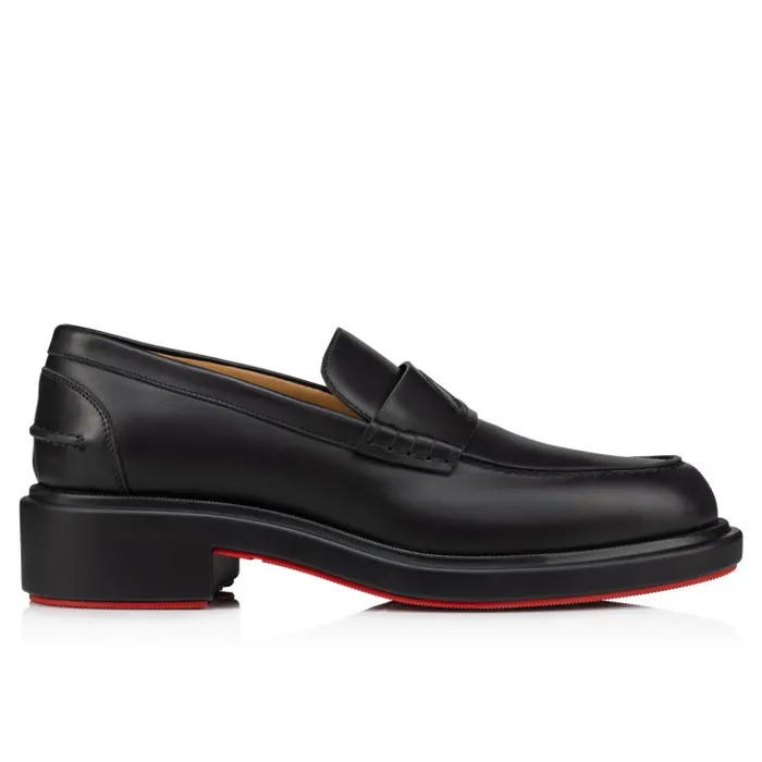 Men Urbino Moc Loafers 8211 Calf Leather 8211 Black Christian Louboutin Loafers and Moccasins