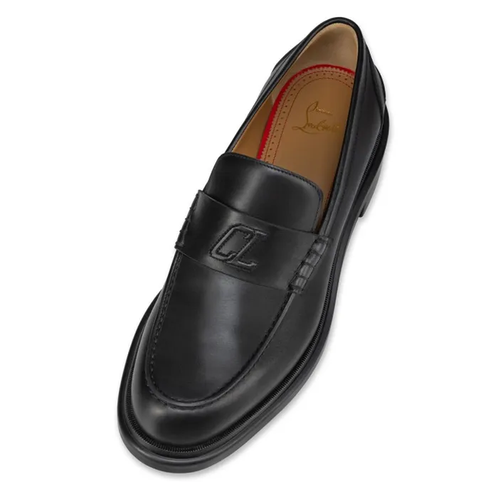 Men Urbino Moc Loafers 8211 Calf Leather 8211 Black Christian Louboutin Loafers and Moccasins