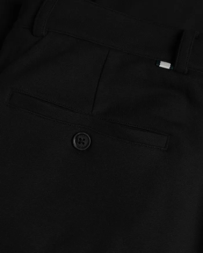 Men VITRON 8211 Slim Fit Creased Jersey Trousers Black Ted Baker Trousers and Chinos