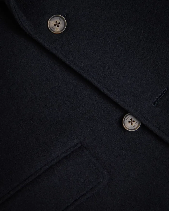 Men WILDING 8211 Wool Blend Overcoat Navy Ted Baker Coats and Jackets
