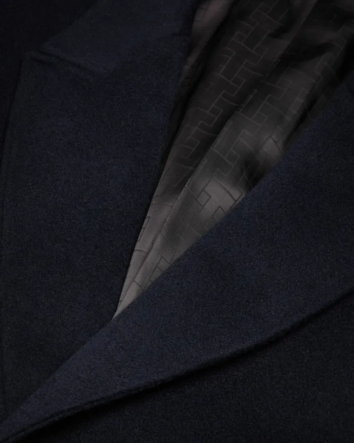 Men WILDING 8211 Wool Blend Overcoat Navy Ted Baker Coats and Jackets